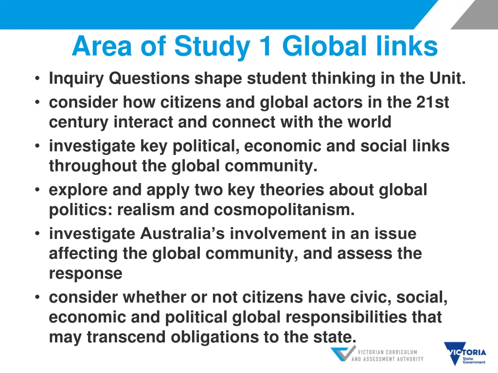 area of study 1 global links inquiry questions