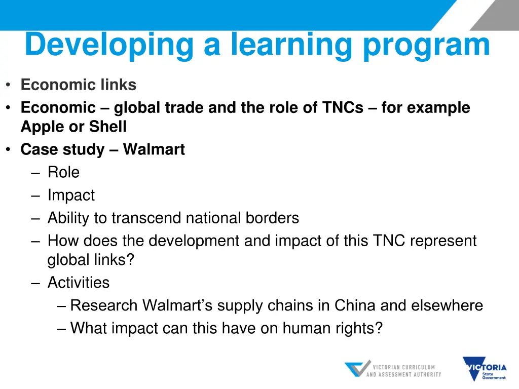 developing a learning program 1
