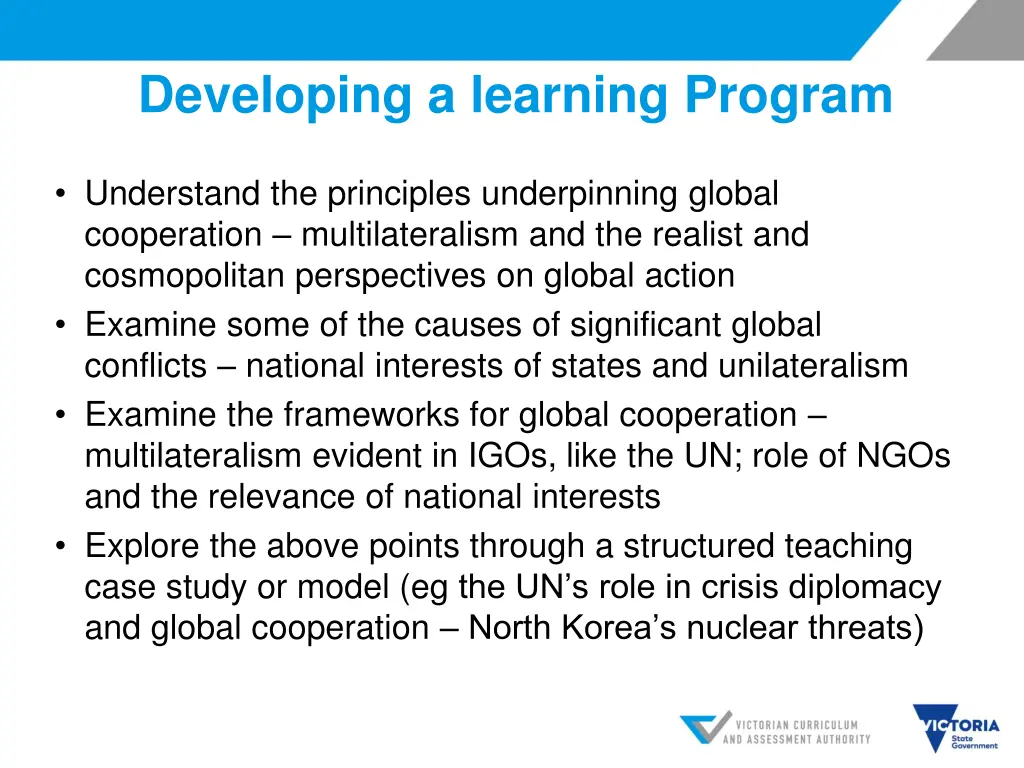 developing a learning program 2