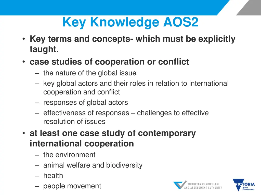 key knowledge aos2 key terms and concepts which