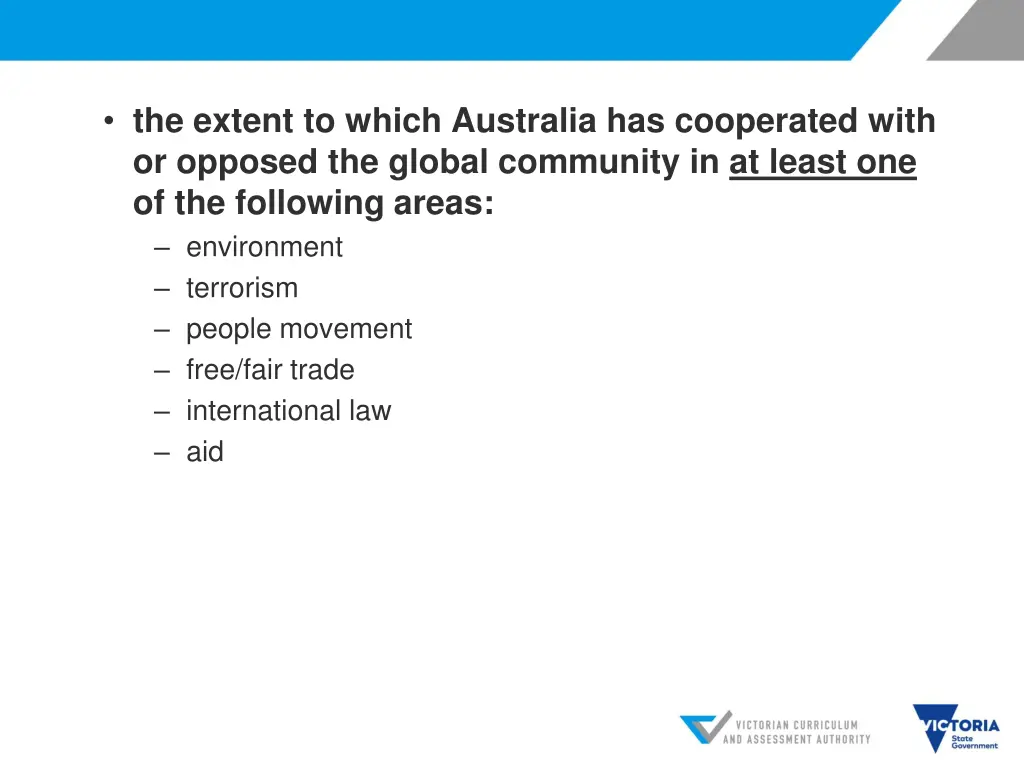 the extent to which australia has cooperated with