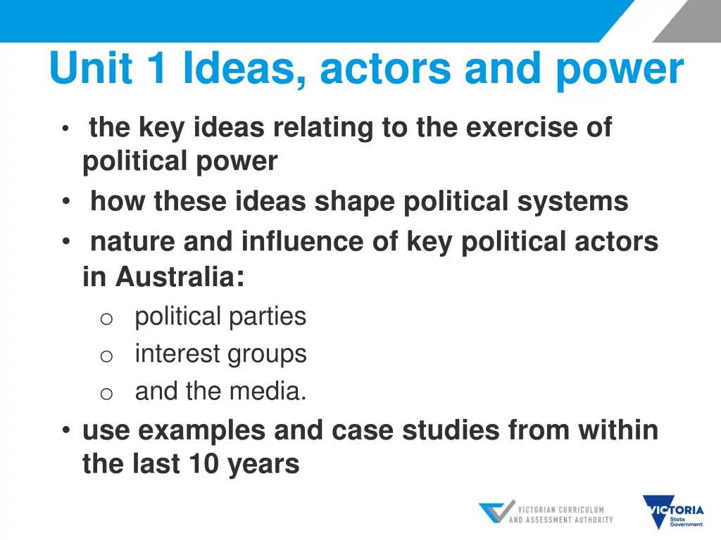 unit 1 ideas actors and power