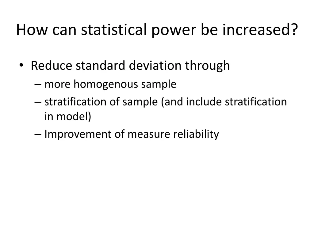 how can statistical power be increased 5