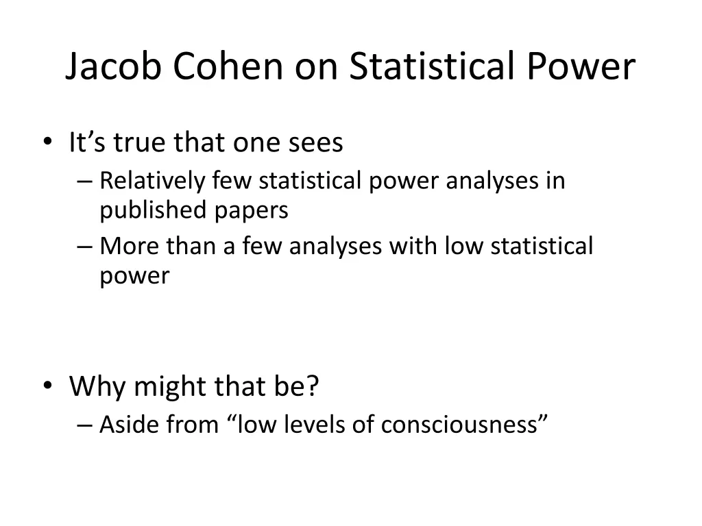 jacob cohen on statistical power 1