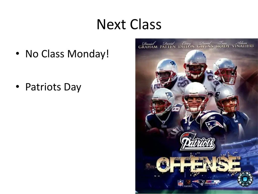 next class