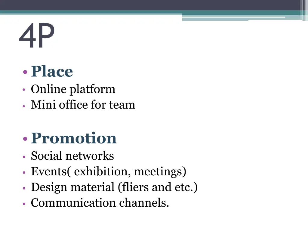 4p place online platform mini office for team
