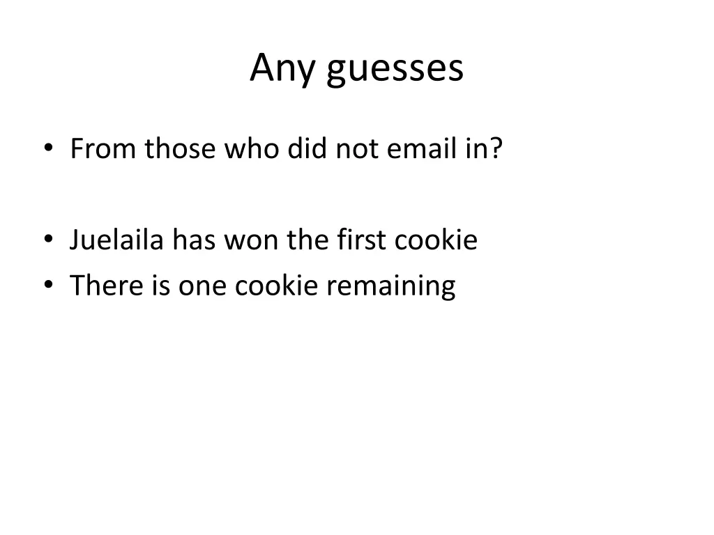 any guesses