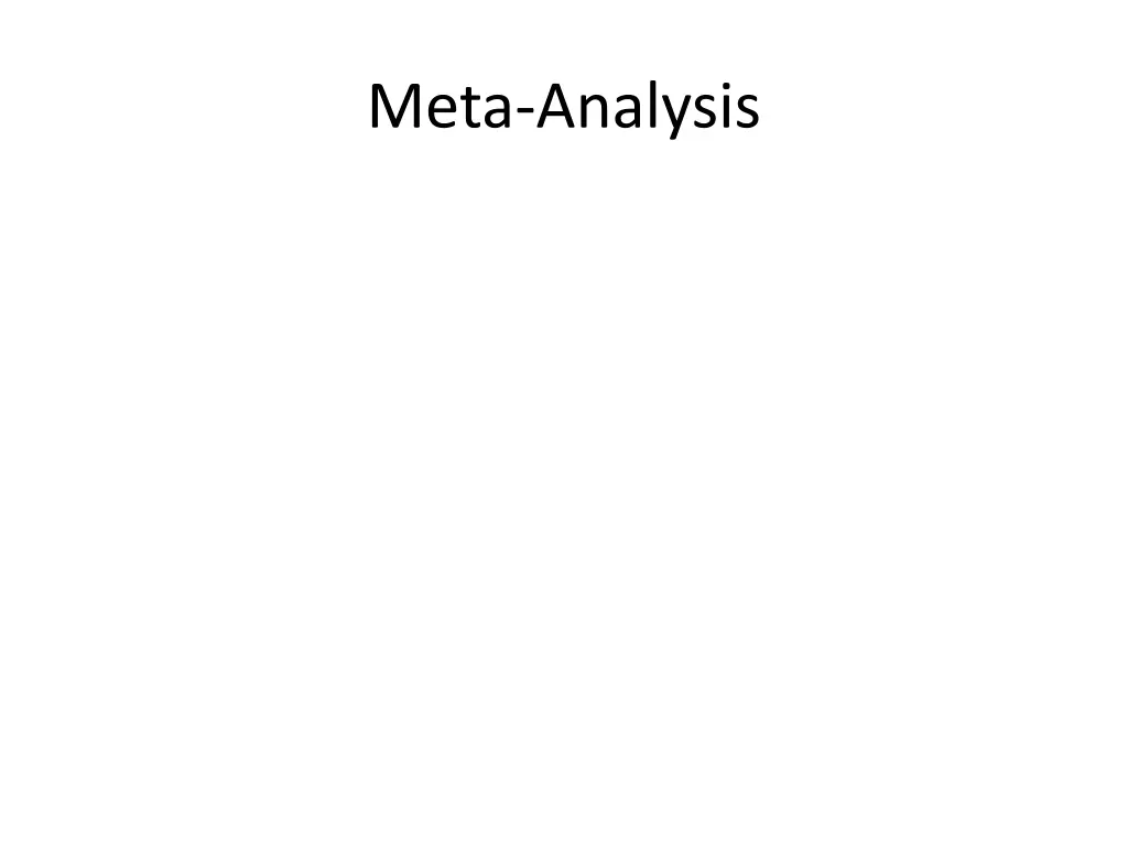 meta analysis