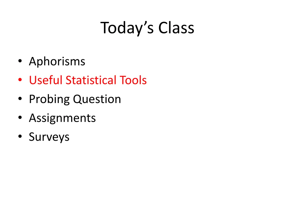 today s class 1