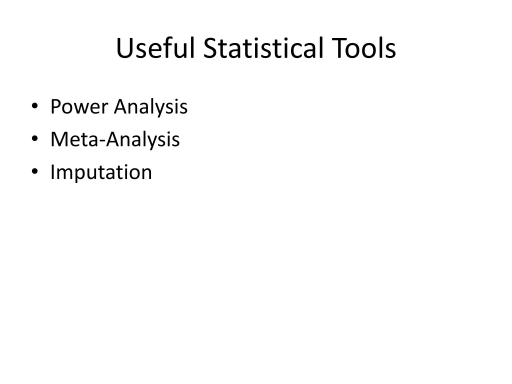 useful statistical tools 1