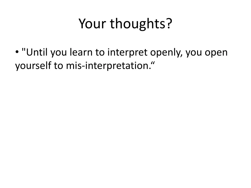 your thoughts 2