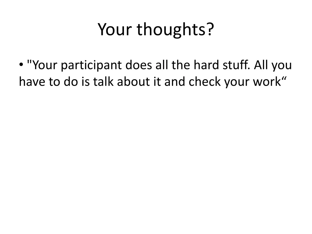 your thoughts 3