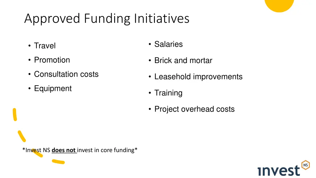 approved funding initiatives
