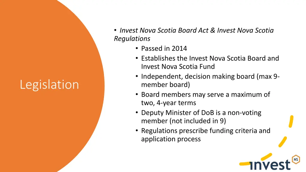 invest nova scotia board act invest nova scotia