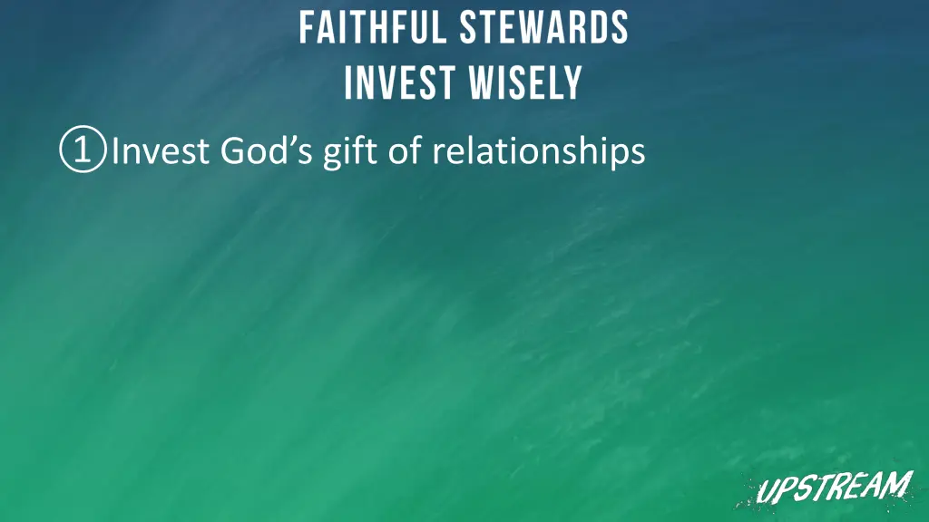 invest god s gift of relationships