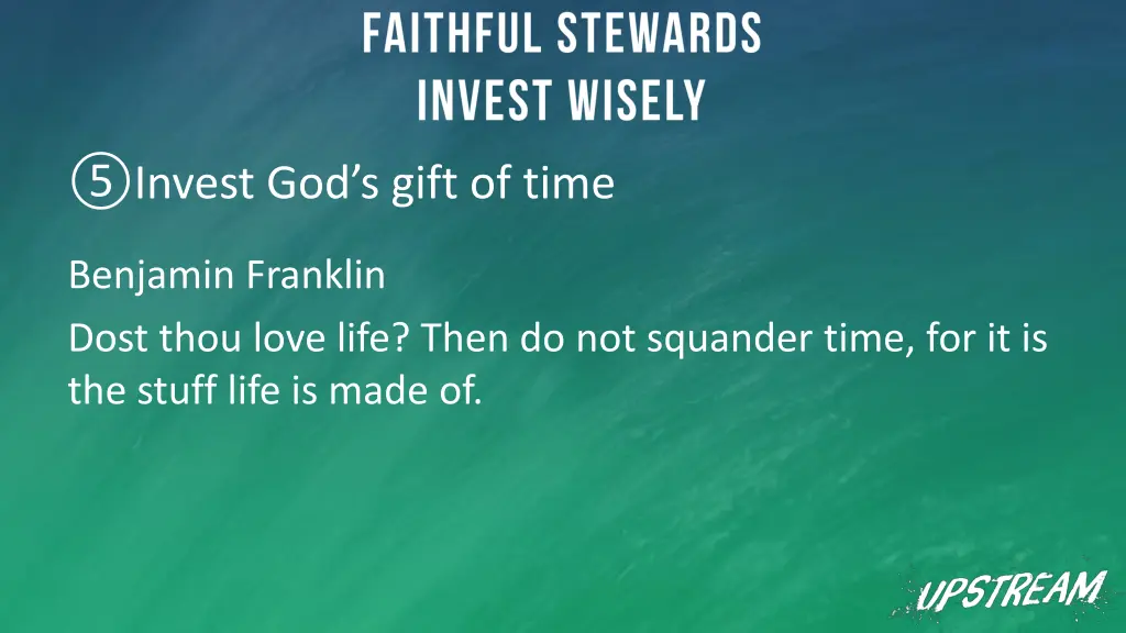 invest god s gift of time 1
