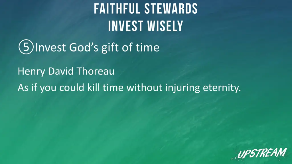 invest god s gift of time 2