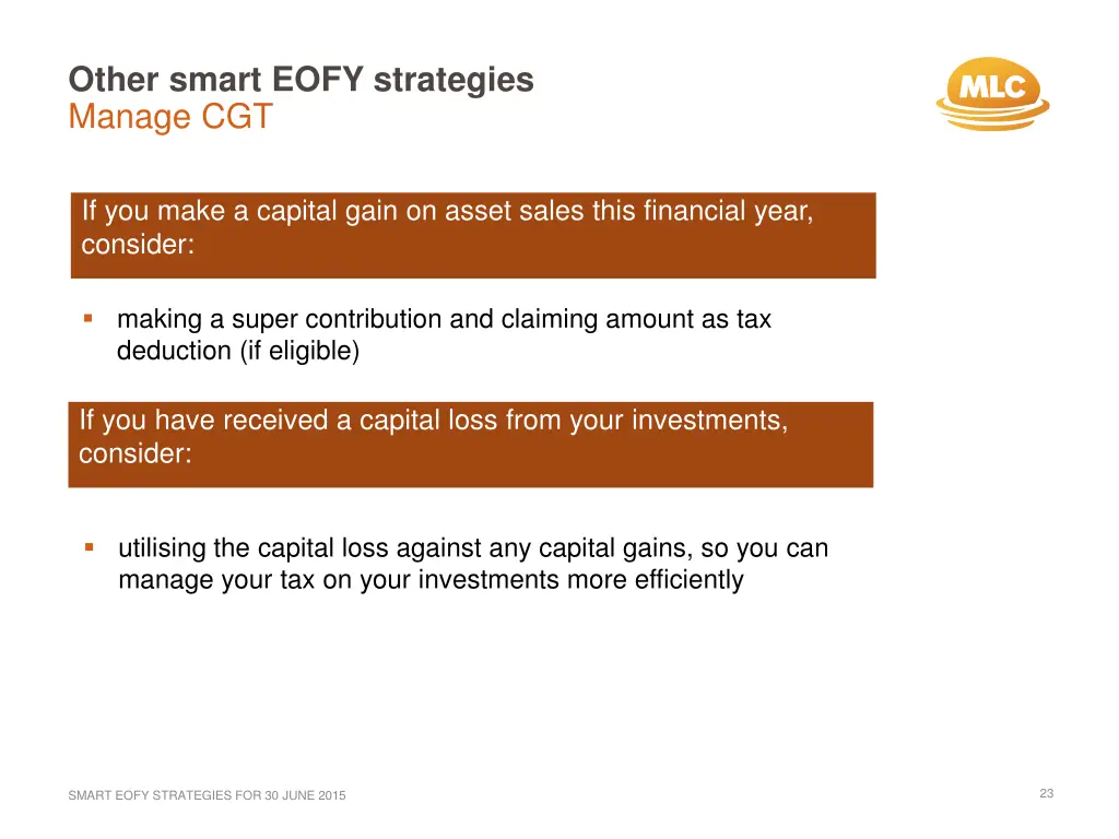 other smart eofy strategies manage cgt 1