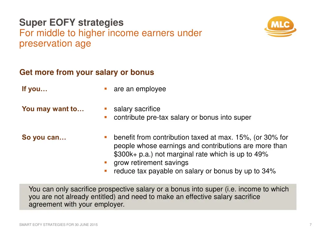 super eofy strategies for middle to higher income