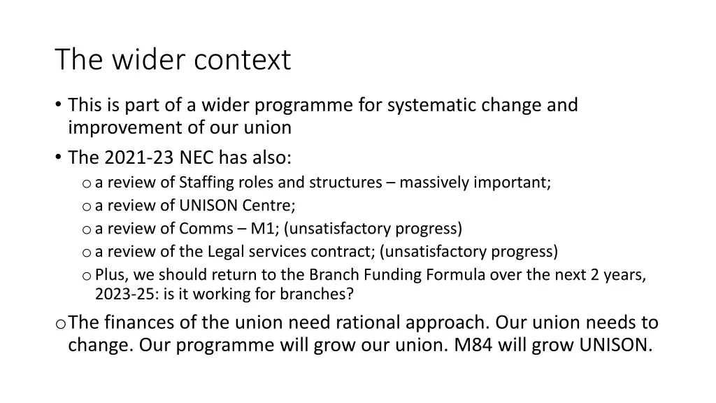 the wider context