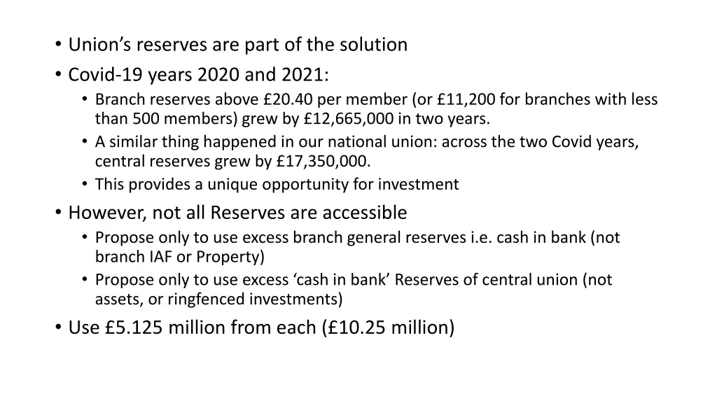union s reserves are part of the solution covid