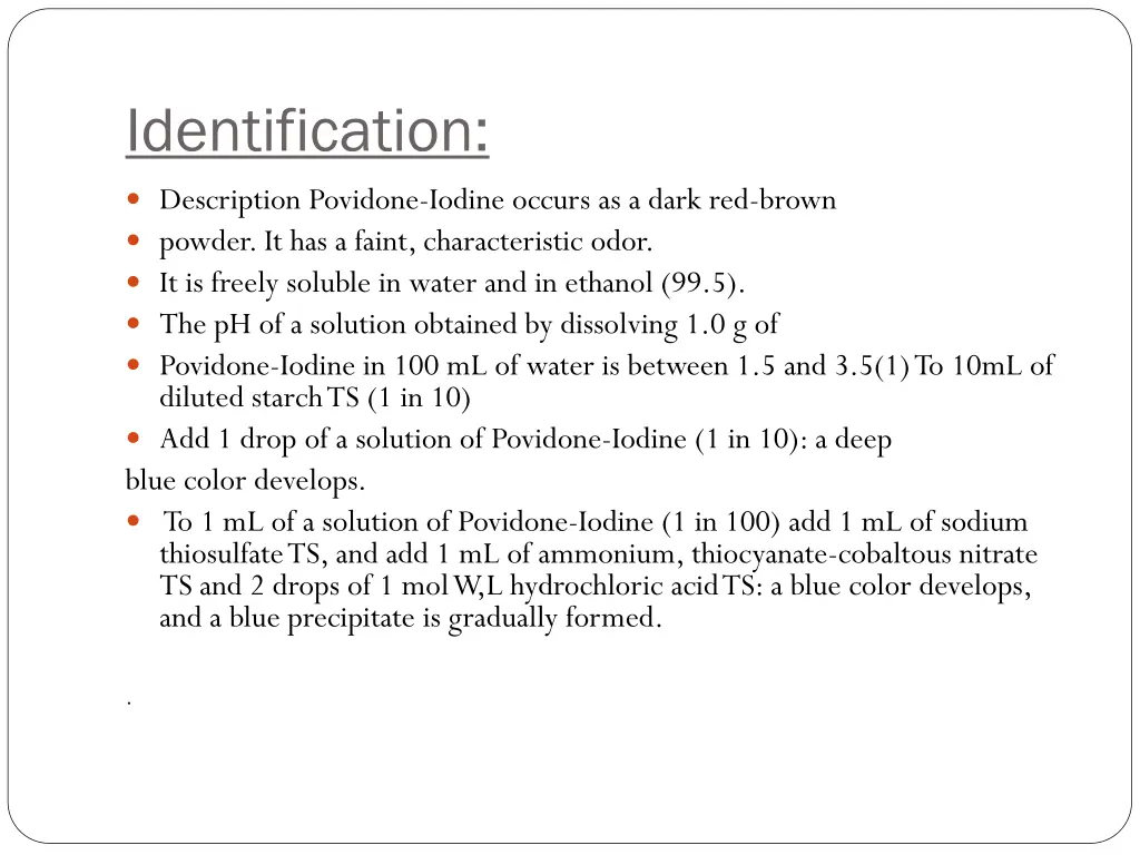 identification