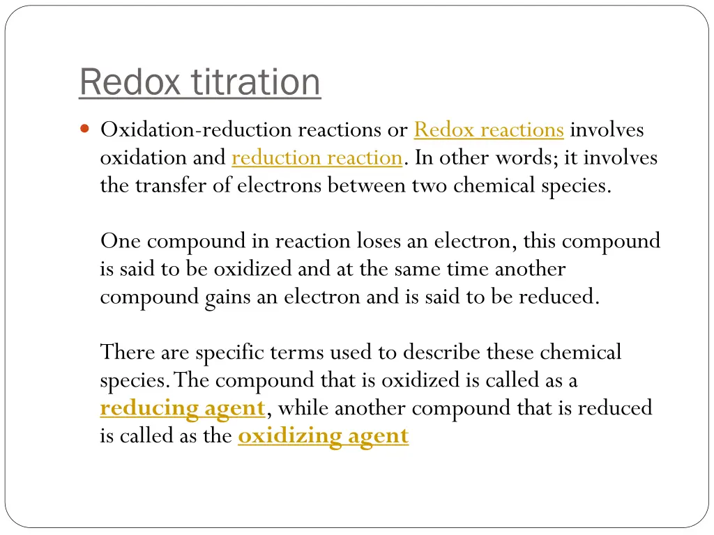 redox titration