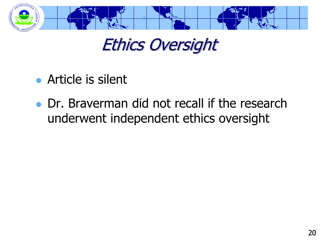 ethics oversight