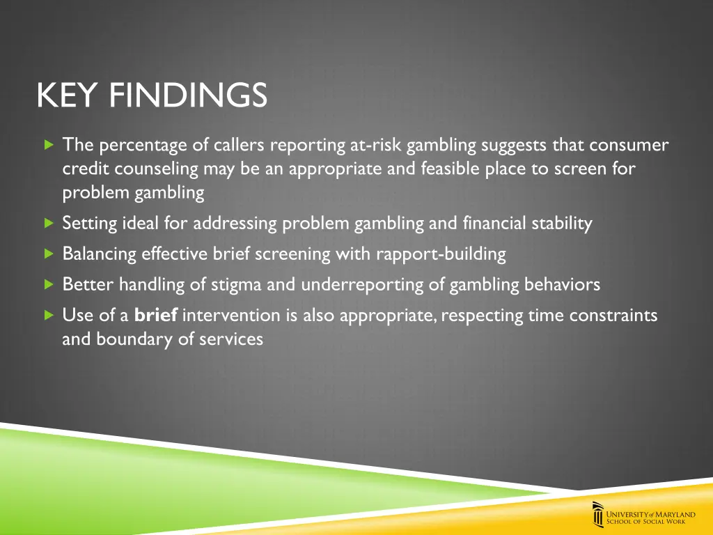 key findings