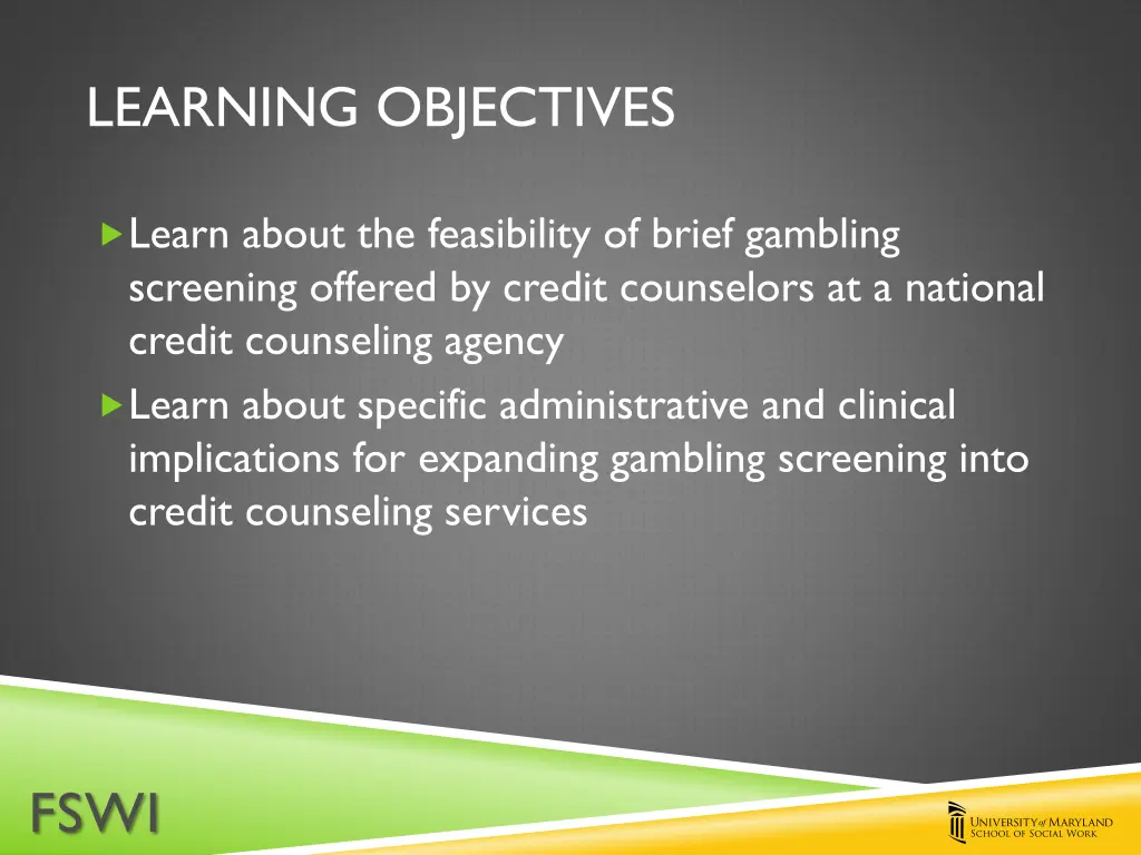 learning objectives