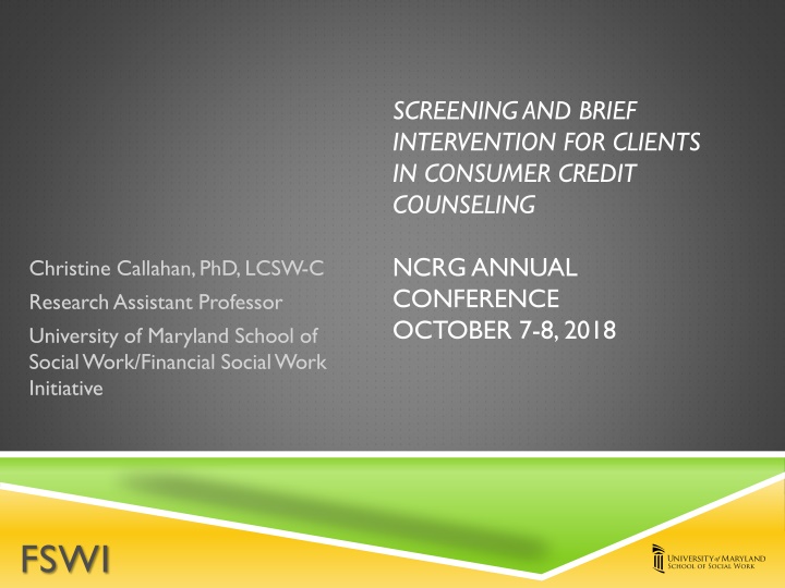 screening and brief intervention for clients