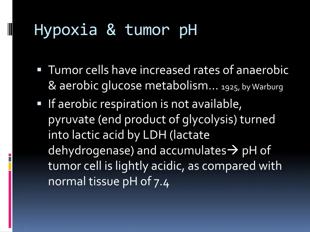 hypoxia tumor ph