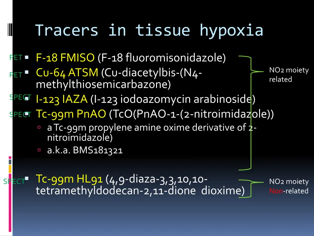tracers in tissue hypoxia