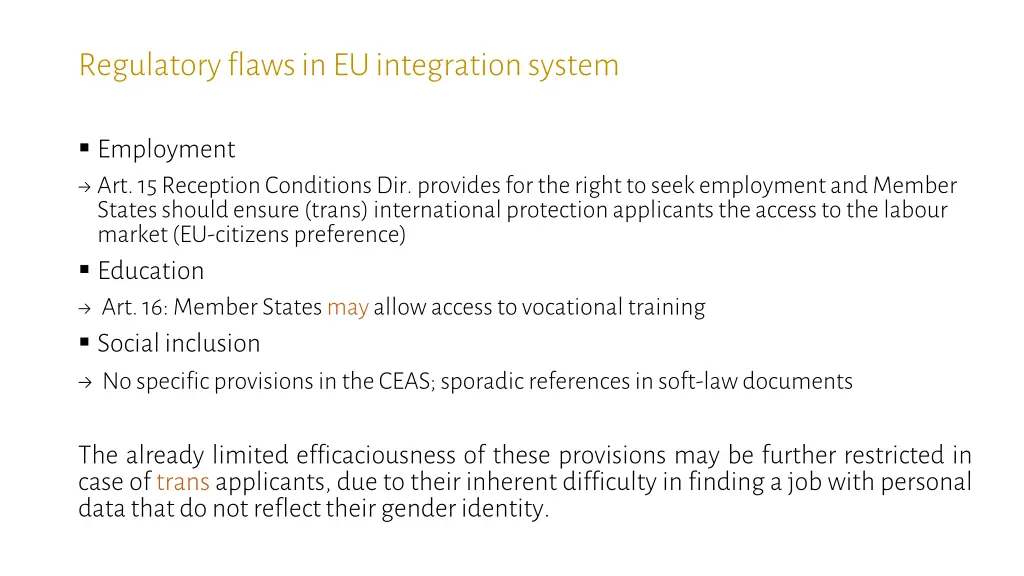 regulatoryflawsin eu integrationsystem