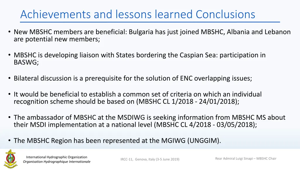 achievements and lessons learned conclusions