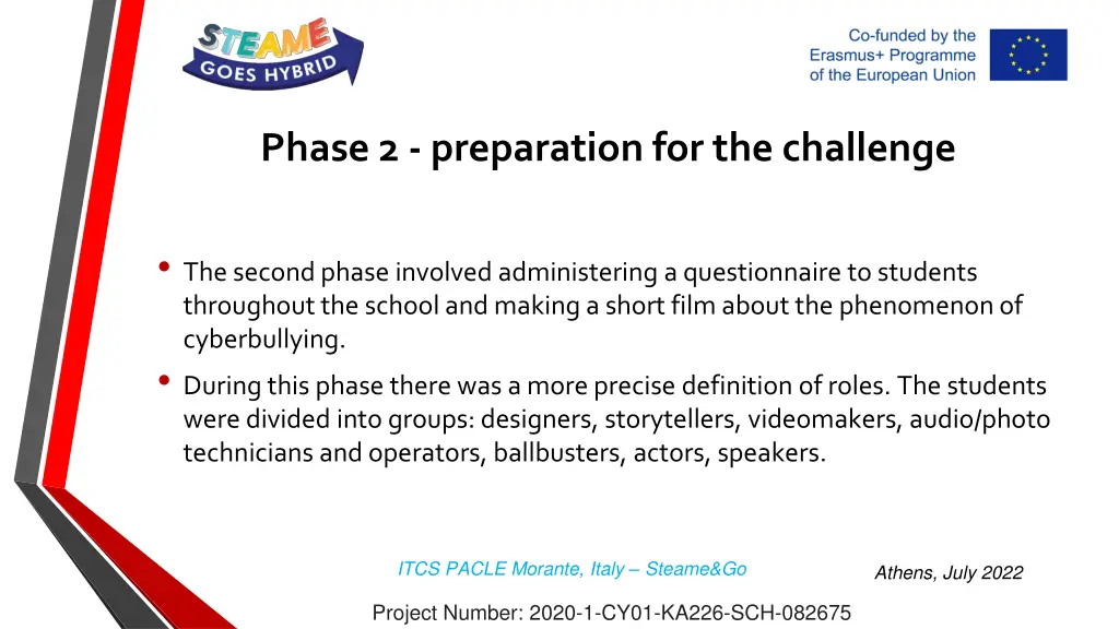 phase 2 preparation for the challenge