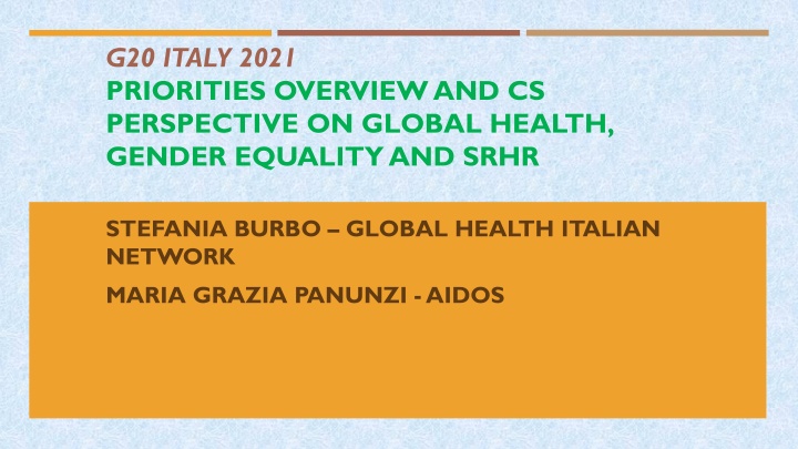 g20 italy 2021 priorities overviewand