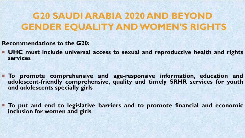 g20 saudi arabia 2020 and beyond gender