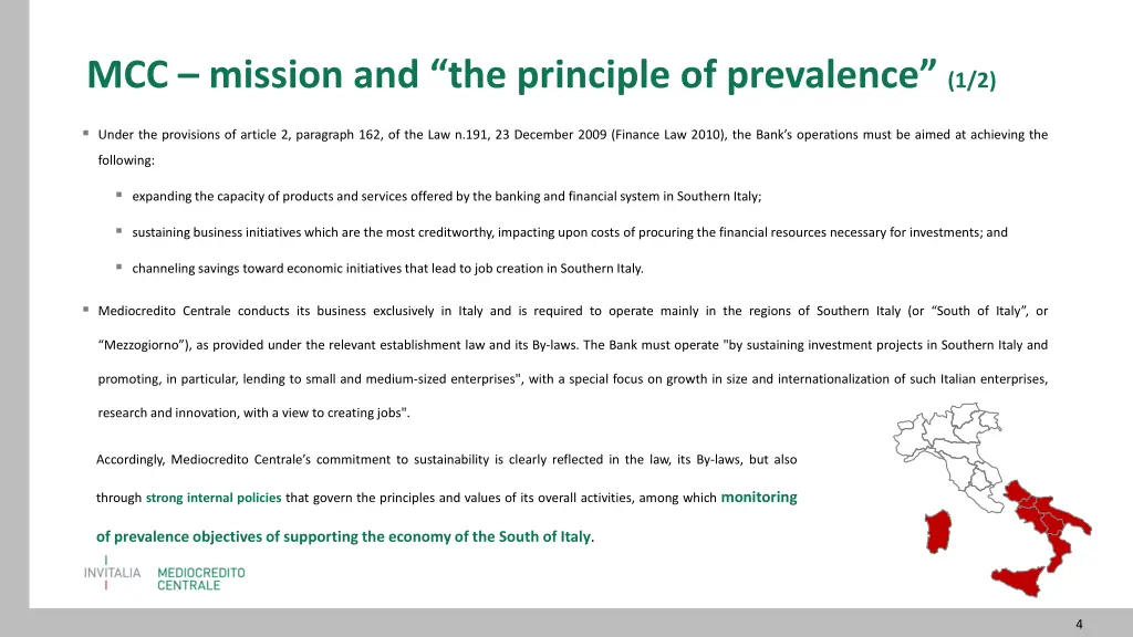 mcc mission and the principle of prevalence 1 2