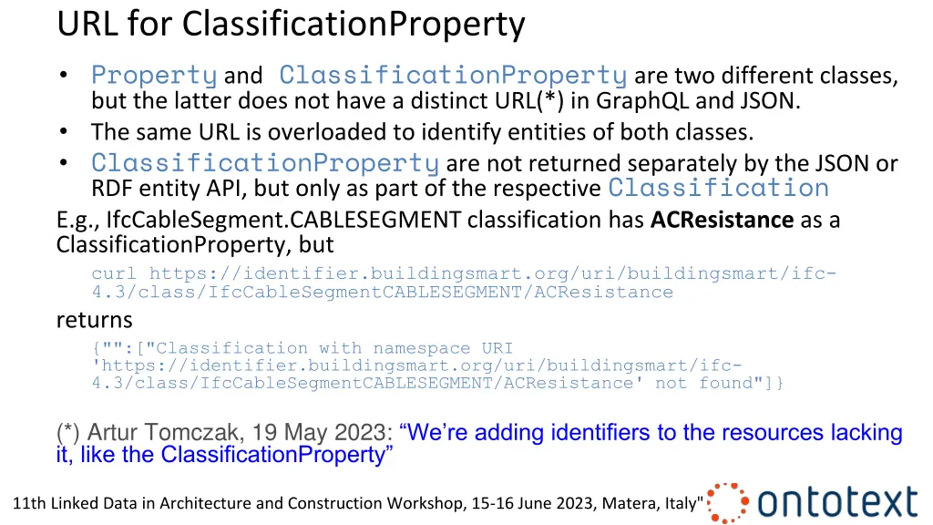 url for classificationproperty property