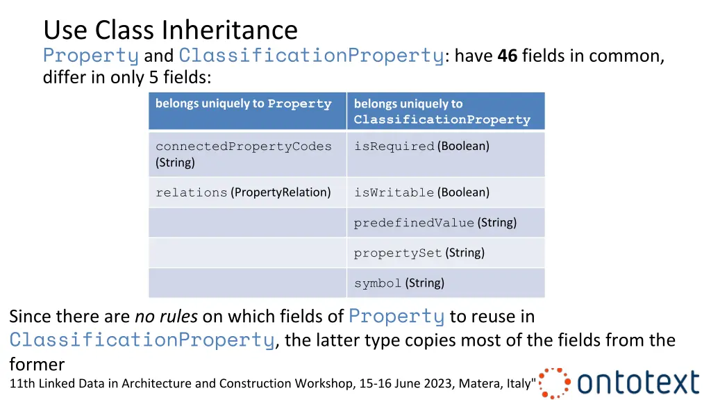 use class inheritance property