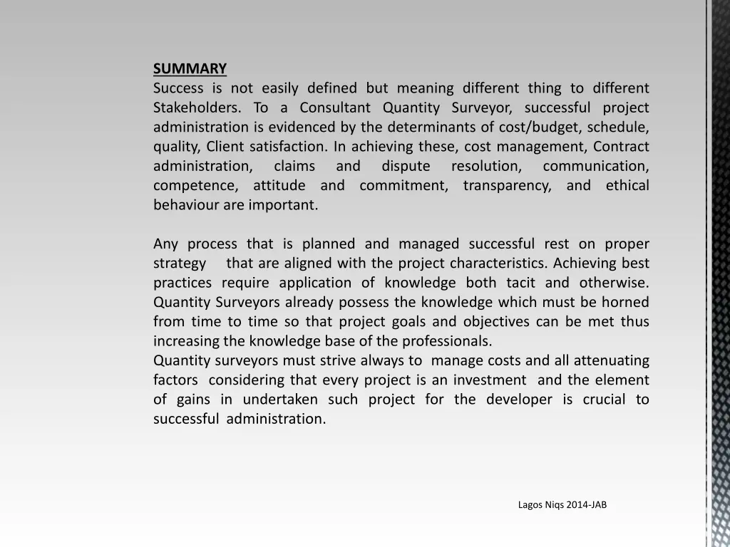 summary success is not easily defined but meaning