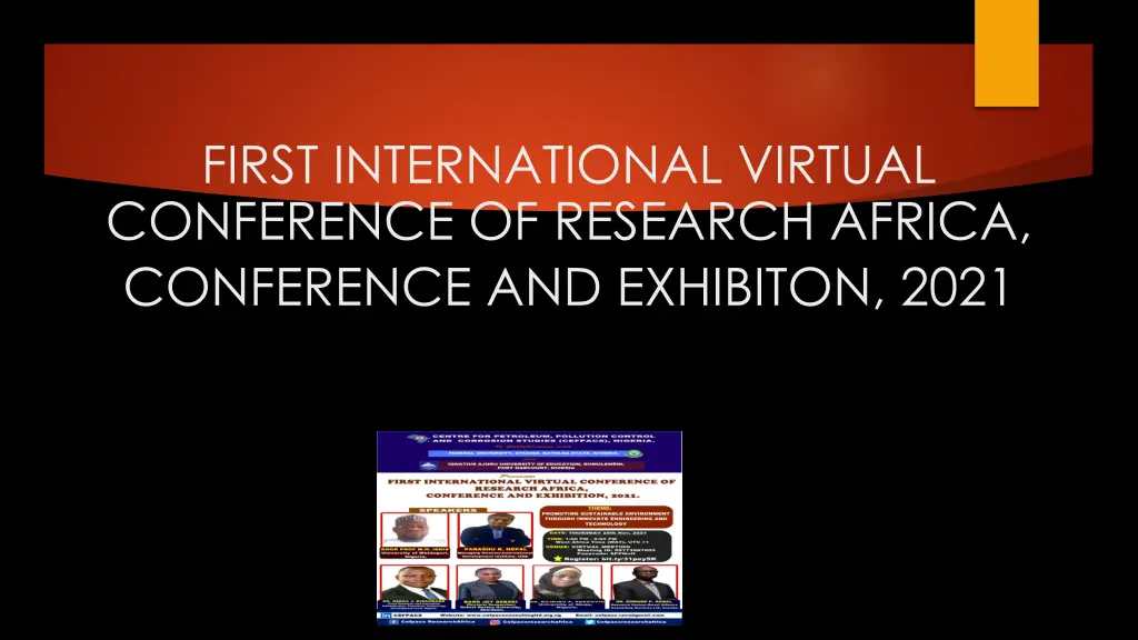 first international virtual conference