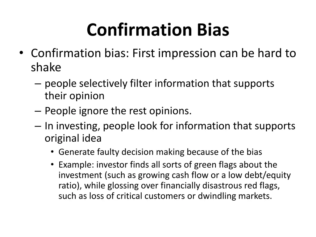 confirmation bias confirmation bias first