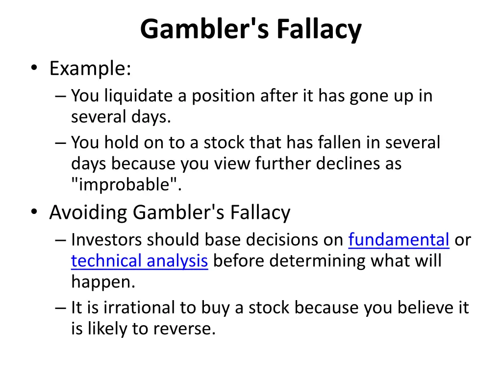 gambler s fallacy