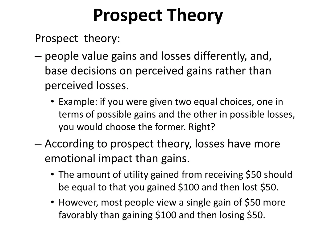 prospect theory