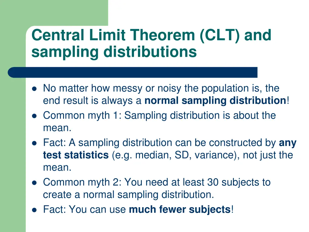 central limit theorem clt and sampling