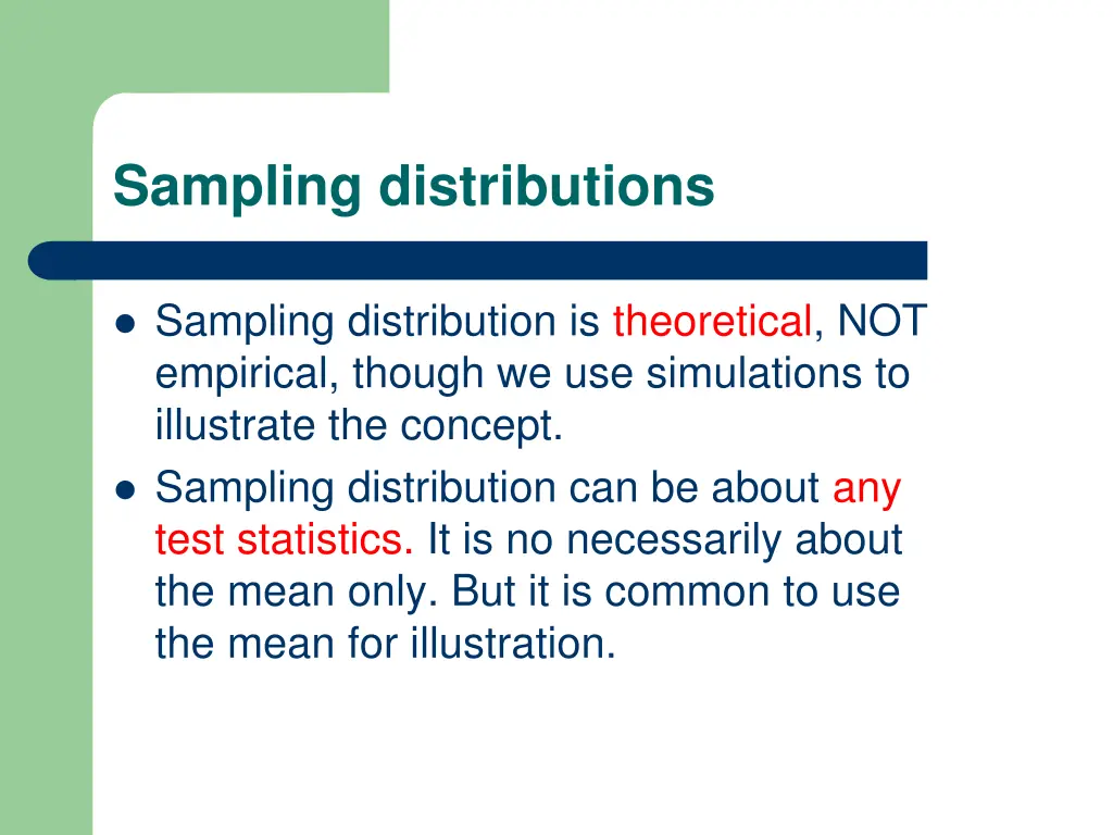 sampling distributions