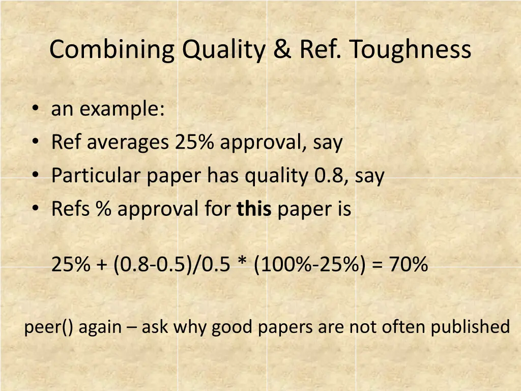 combining quality ref toughness