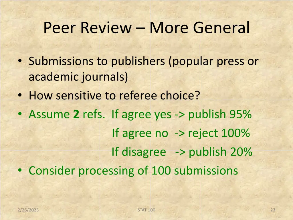 peer review more general